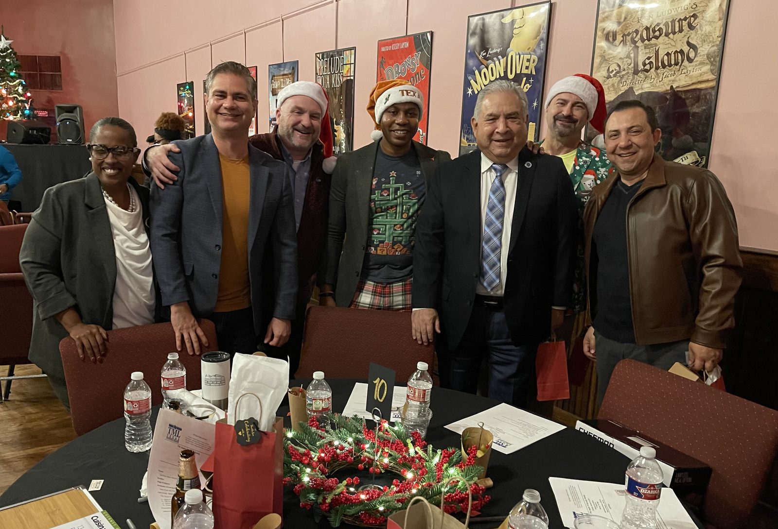 David Rogers with the Pflugerville City Council at a holiday event