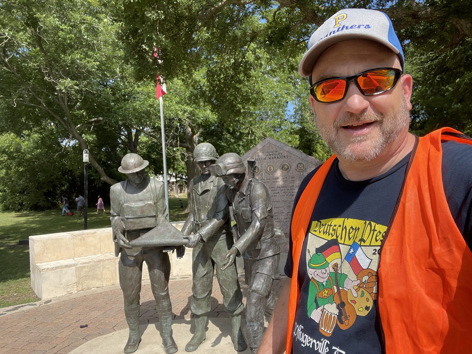 David Rogers at the Pflugerville Fallen Warriors memorial