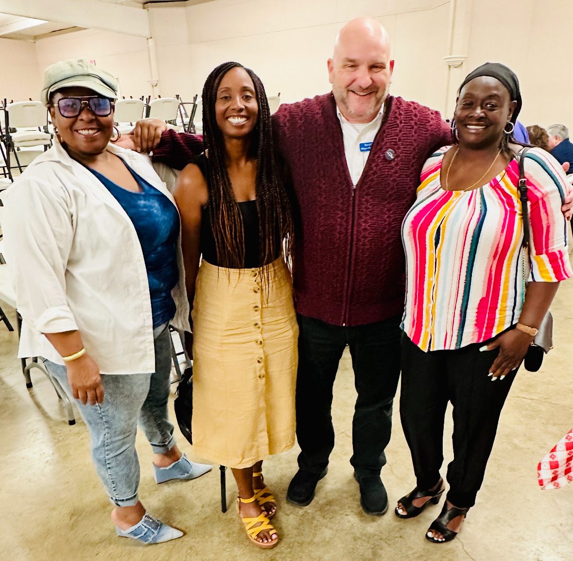 David Rogers with neighbors around Pflugerville
