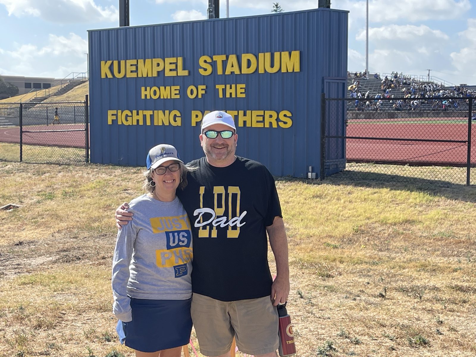 David Rogers and his wife Lisa at Kuempel Stadium