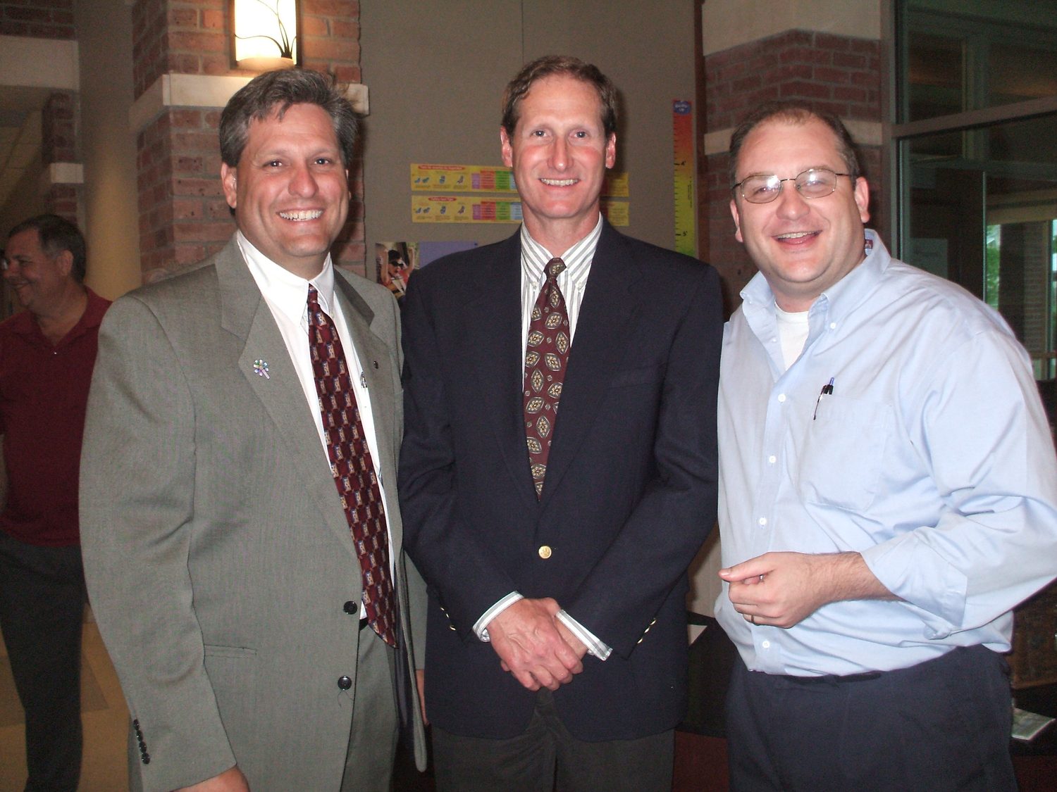 David Rogers with Mayor Jeff Coleman and Councilman Wayne Cooper at Pflugerville City Hall