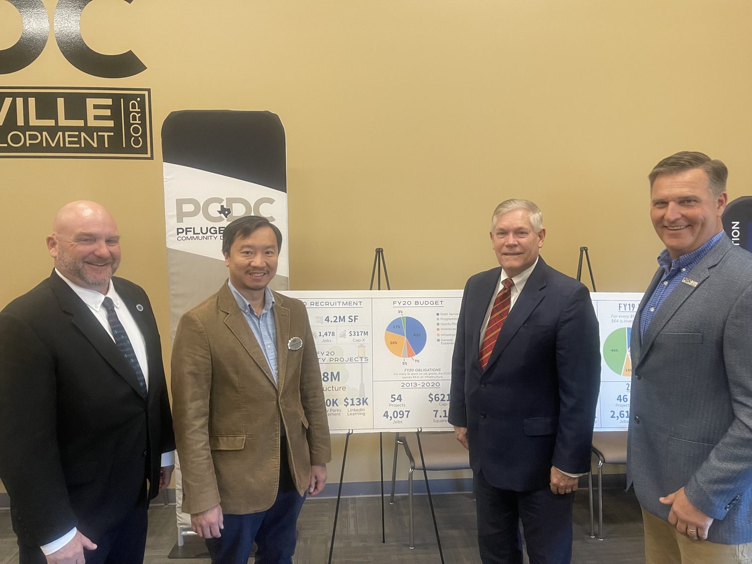 David Rogers at the PCDC with Anthony Nguyen, Congressman Pete Sessions, and PCDC President Ken D'Alfonso